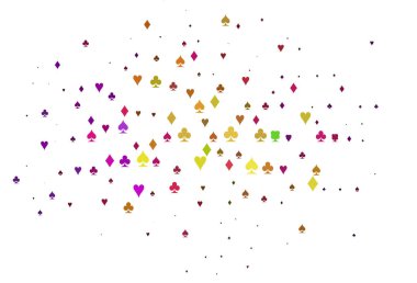 Işık Çokrenkli, kart elementleriyle Gökkuşağı vektör düzeni.