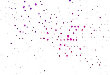 Oyun kartlarıyla Açık Pembe vektör dokusu.