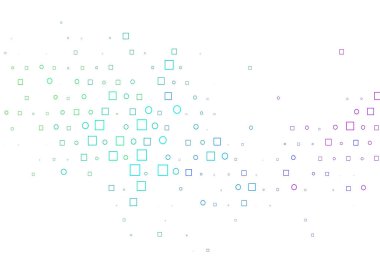 Işık Çokrenkli, Gökkuşağı vektör arkaplanı daireler, dikdörtgenler.