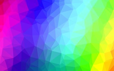 Çizgileri ve üçgenleri olan vektörsüz bir düzen. Soyut arkaplanda renkli eğimli üçgenler