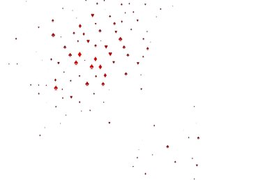 Kart elemanlarıyla Açık Kırmızı vektör düzeni.