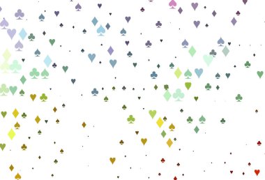 Açık Çokrenkli, iskambil kağıtlı Gökkuşağı vektör dokusu.