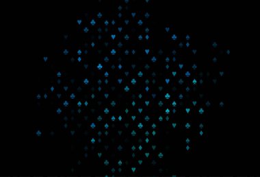 Koyu mavi, iskambil kağıtlı yeşil vektör dokusu.