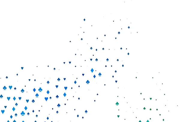 Azul Claro Fundo Vetor Verde Com Sinais Cartões — Vetor de Stock