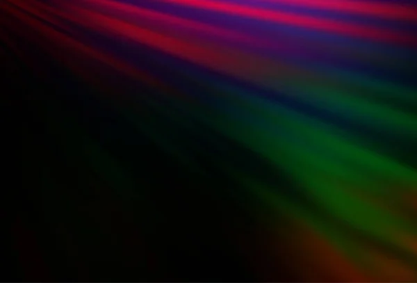 Dark Multicolor Rainbow Vector Lay Out Met Vlakke Lijnen — Stockvector