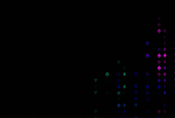 Dark Multicolor Couverture Vectorielle Arc Ciel Avec Symboles Jeu — Image vectorielle