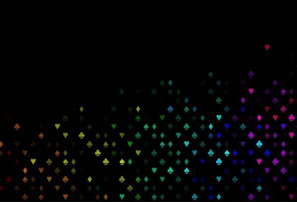 Multicolor Escuro Capa Vetor Arco Íris Com Símbolos Jogo —  Vetores de Stock