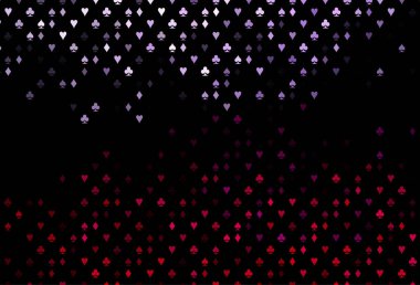 Kart sembollü koyu mor vektör deseni.