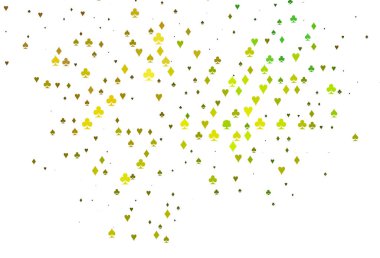 Açık Mavi, kart sembollü sarı vektör deseni.