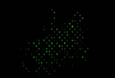 Koyu yeşil vektör düzeni ve kart elemanları.