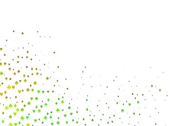 Açık Yeşil, kumar sembollü sarı vektör kapağı.