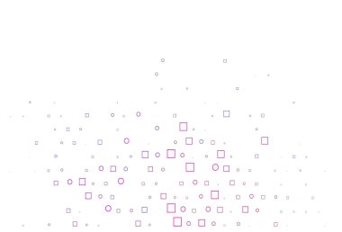 Açık Pembe, daire benekli mavi vektör düzeni, küpler.