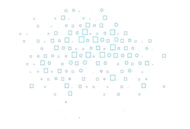 Noktalı, noktalı, küplü hafif Mavili vektör arkaplanı.