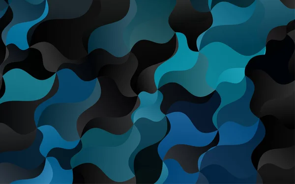 Abstract Seamless Pattern Blue Waves — Stock Vector