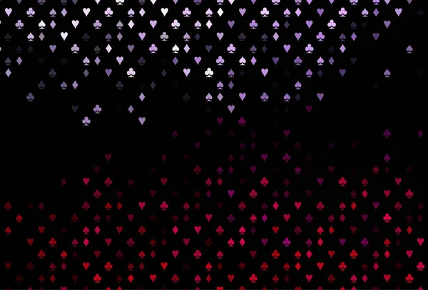 Kart sembollü koyu mor vektör deseni.