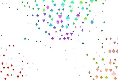 Işık Çokrenkli, kart elementleriyle Gökkuşağı vektör düzeni.