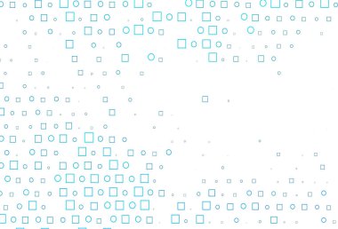 Küreler ve karelerle hafif Mavili vektör deseni.