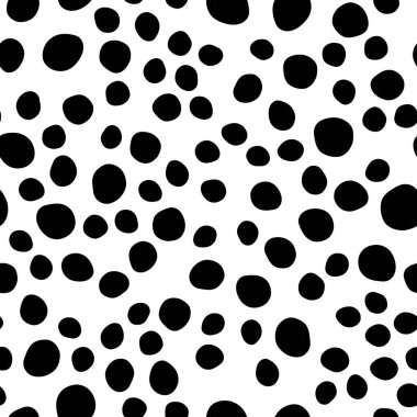 Siyah beyaz benekli pürüzsüz desen