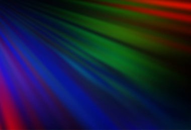 Koyu Çokrenkli, düz çizgileri olan Gökkuşağı vektör düzeni.