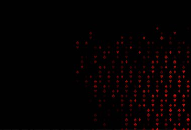 Poker sembollü koyu turuncu vektör şablonu.