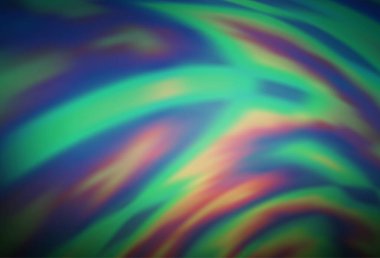 Koyu mavi, yeşil vektör bulanık parlayan soyut arkaplan.