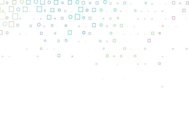 Açık Çoklu Renk, Gökkuşağı vektör örtüsü daireler, küplerle.