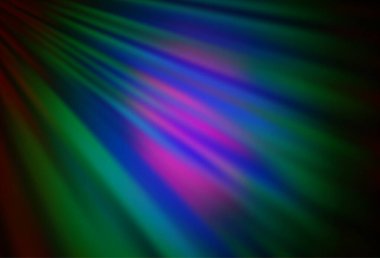 Koyu Çokrenkli, tekrarlanan çubuklu Gökkuşağı vektör şablonu.