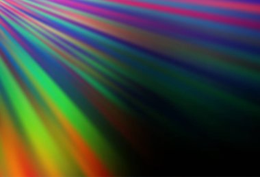 Düz çizgileri olan koyu renkli, gökkuşağı vektör arkaplanı.