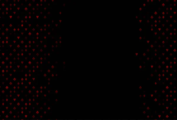Plantilla Vectorial Rojo Oscuro Con Símbolos Poker — Archivo Imágenes Vectoriales