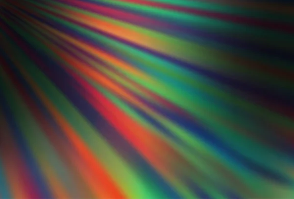 Темный Многоцветный Векторный Rainbow Длинными Линиями — стоковый вектор