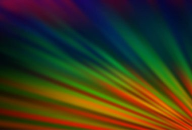 Koyu Çokrenkli, Gökkuşağı vektör arkaplanı uzun çizgilerle.