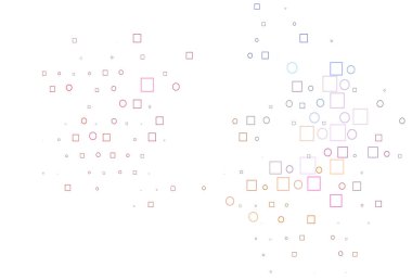 Açık Çokrenkli, lekeli Gökkuşağı vektör şablonu, dikdörtgen.