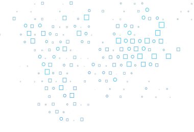 Dairesel benekli hafif Mavili vektör düzeni, küpler.