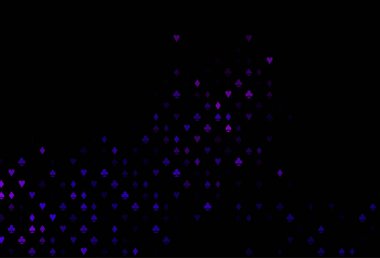 Kart işaretli koyu mor vektör arkaplanı.