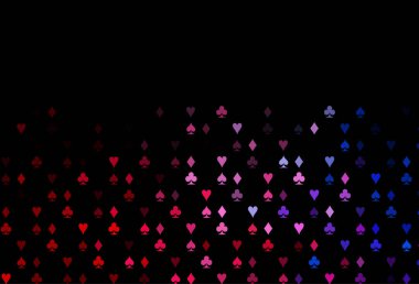 Koyu mavi, kart işaretli kırmızı vektör arkaplanı.