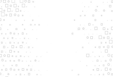 Açık Gümüş, küreler ve karelerle gri vektör deseni.