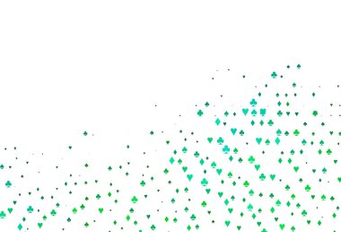 Açık Mavi, kart elemanları ile yeşil vektör düzeni.