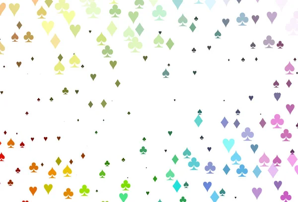 Lumière Multicolore Texture Vectorielle Arc Ciel Avec Cartes Jouer — Image vectorielle