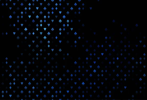 Темна Обкладинка Blue Символами Азартних Ігор — стоковий вектор