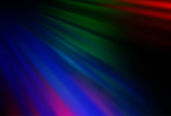 Dark Multicolor Rainbow Vector Template Met Herhaalde Sticks — Stockvector