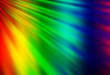 Açık Çokrenkli, Gökkuşağı vektör arkaplanı uzun çizgilerle.