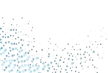 Açık Mavi, poker sembollü yeşil vektör şablonu.