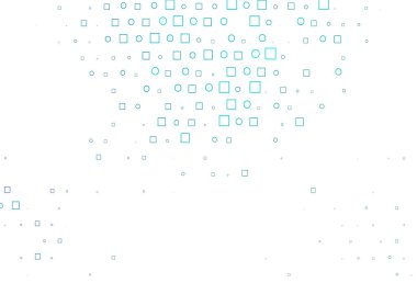 Açık Mavi, diskleri ve dikdörtgenleri olan yeşil vektör dokusu.