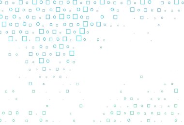 Küreler ve karelerle hafif Mavili vektör deseni.