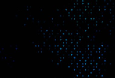 Oyun kartlarıyla koyu mavi vektör dokusu.