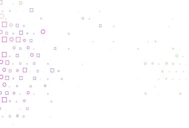 Işık Çokrenkli, küreler ve karelerle Gökkuşağı vektör deseni.