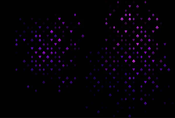 Textura Vectorial Púrpura Oscura Con Naipes — Vector de stock