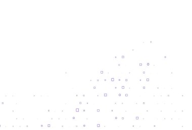 Diskleri, dikdörtgenleri olan açık mor vektör dokusu.