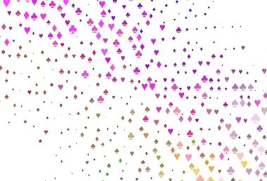 Kartların sembollü Açık Çokrenkli, Gökkuşağı vektör deseni.