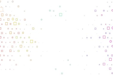 Açık Çokrenkli, diskleri ve dikdörtgenleri olan Gökkuşağı vektör dokusu.